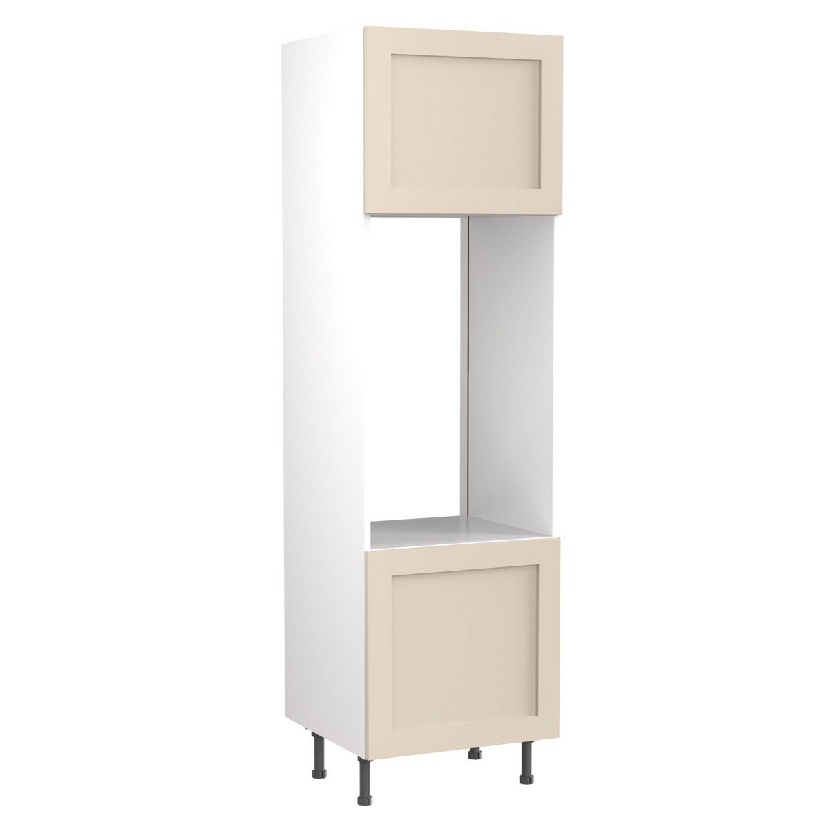 KitchenKit Flatpack Shaker Tall Double Oven Housing 600mm - Ultra Matt Cashmere Price Comparisons | Compare The Build