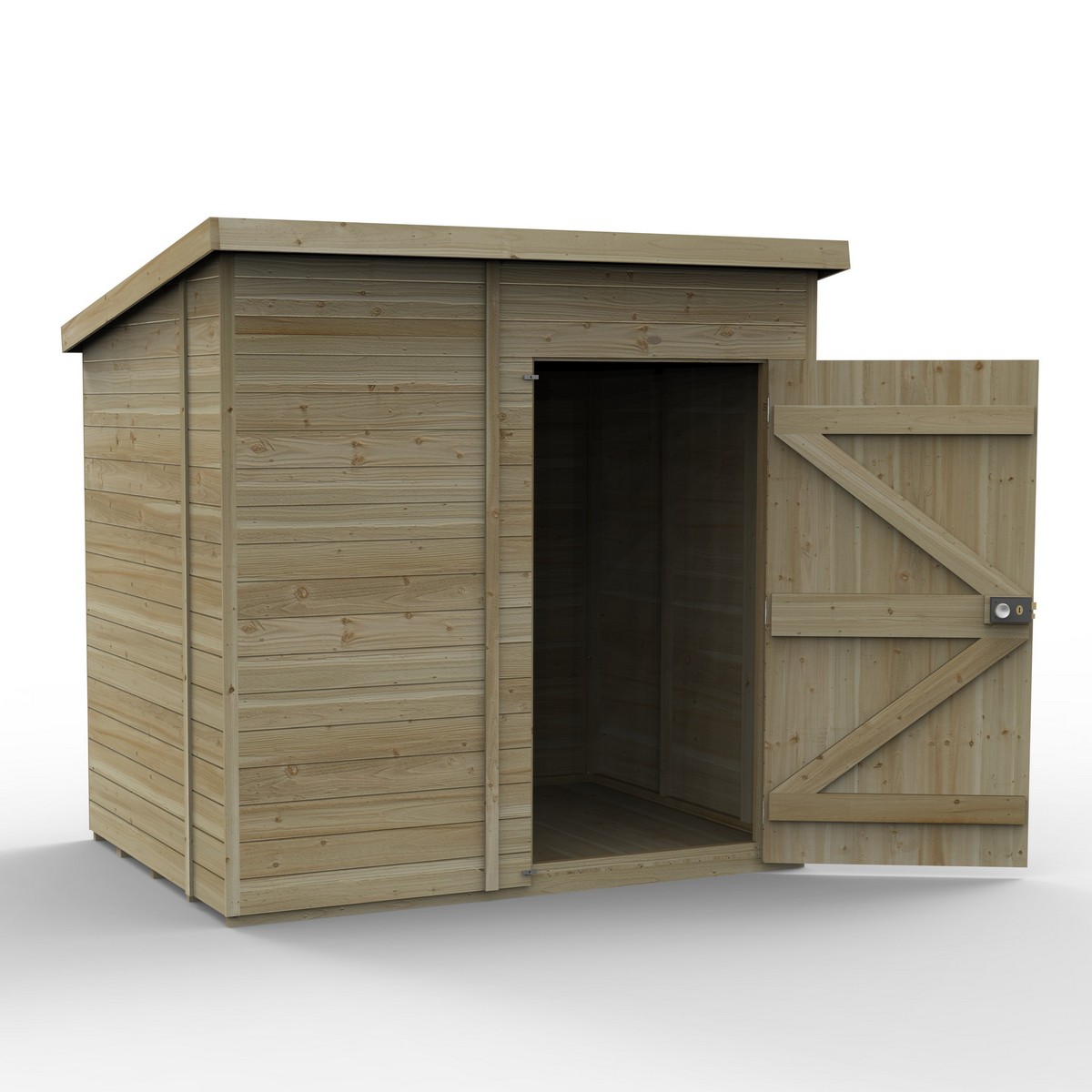 Forest Timberdale Pent Shed - Single Door, Windowless - 7ft x 5ft (Installed) Price Comparisons | Compare The Build