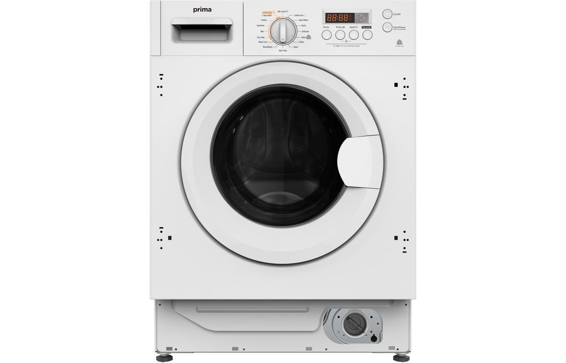 Prima Fully Integrated 8kg/6kg 1400rpm Washer Dryer - White (PRLD375) Price Comparisons | Compare The Build