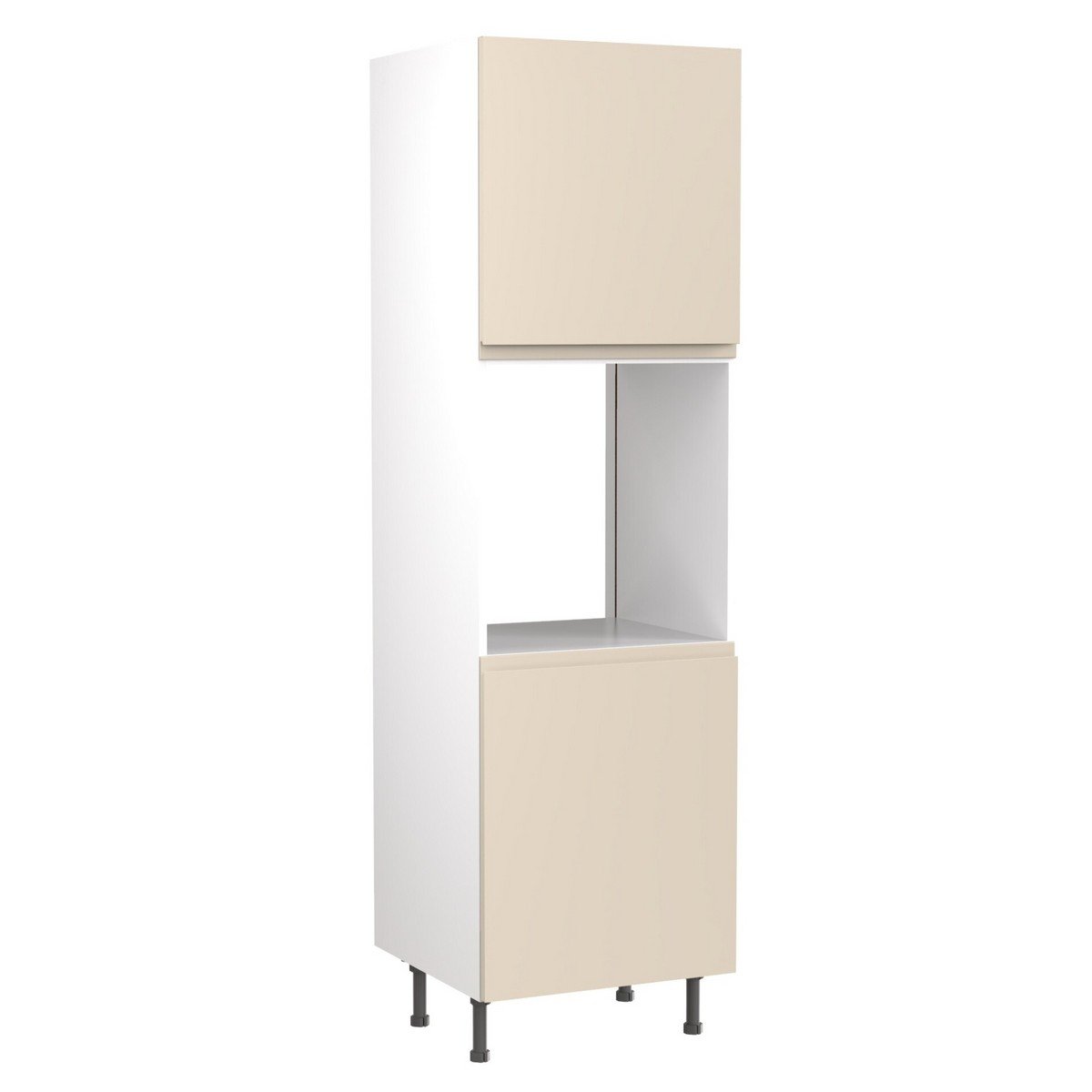 KitchenKit Flatpack J-Pull Tall Single Oven Housing 600mm - Super Gloss Cashmere Price Comparisons | Compare The Build