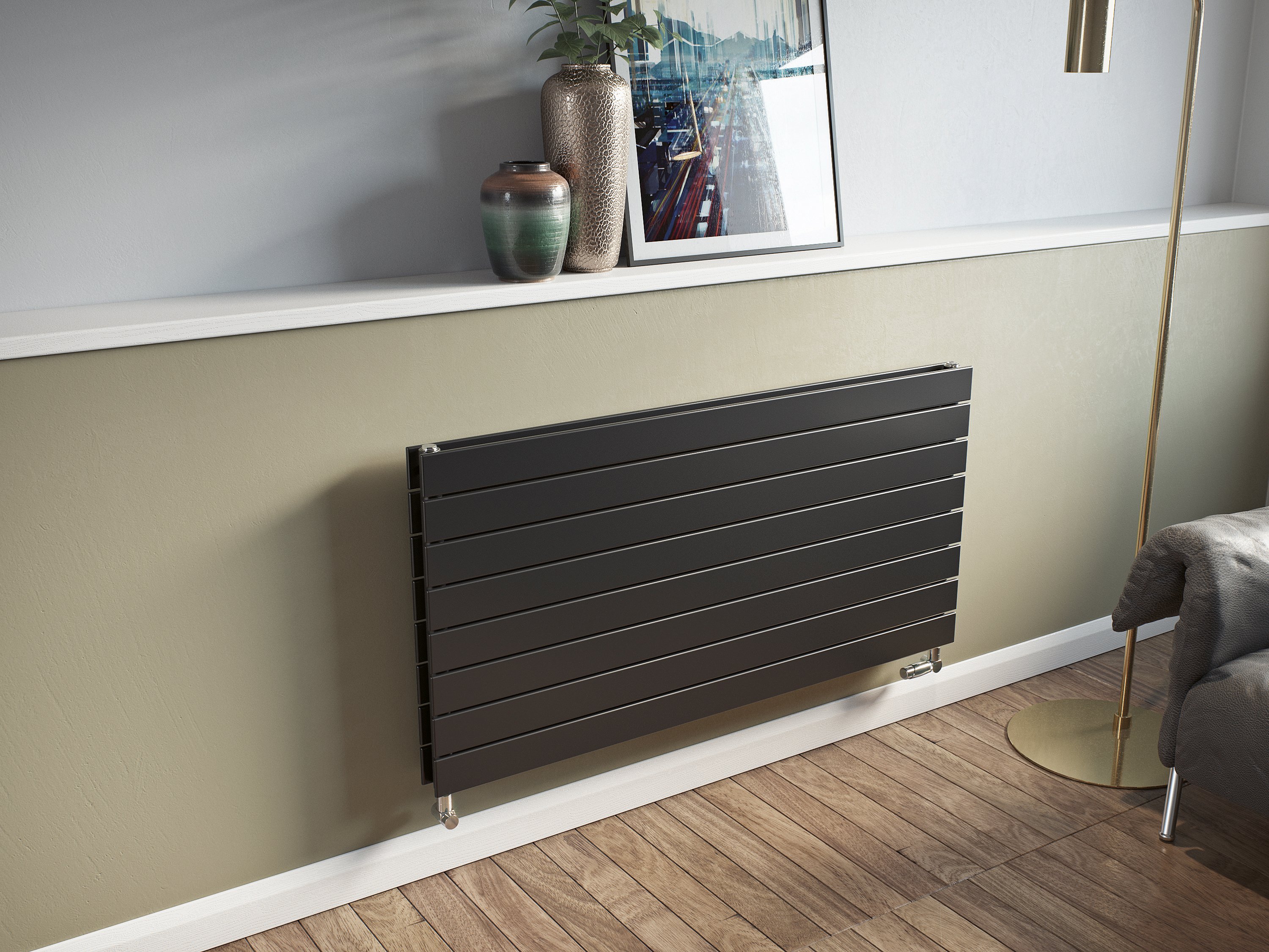 Eucotherm Mars Duo Horizontal Flat Panel Radiator 295 x 1800mm Anthracite Price Comparisons | Compare The Build
