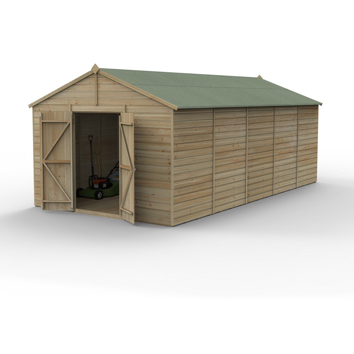Forest Beckwood Apex Shed - Double Door, Windowless - 10ft x 20ft Price Comparisons | Compare The Build