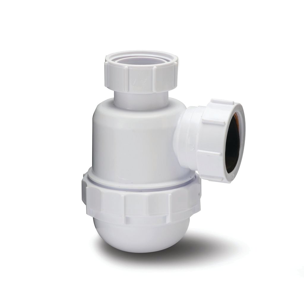 Polypipe Bottle Trap 32mm with 38mm Seal  White   WP37 Price Comparisons | Compare The Build