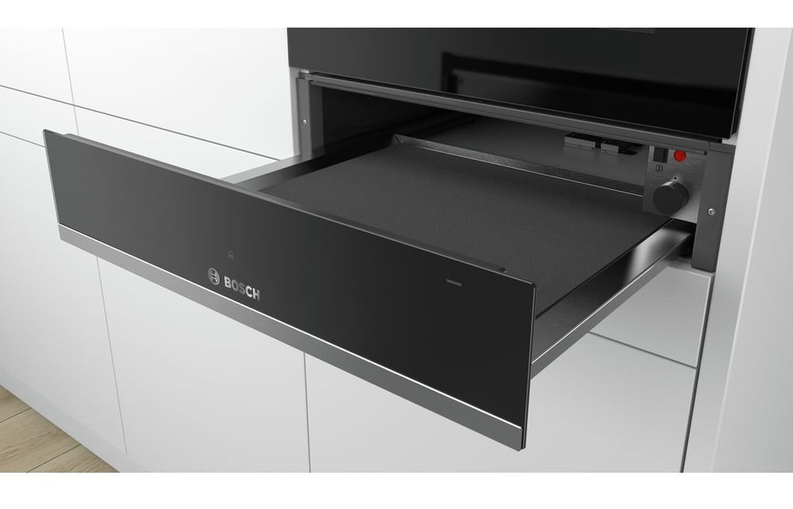 Bosch Serie 6 Integrated Warming Drawer 14cm - Stainless Steel/Black (BIC510NS0B) Price Comparisons | Compare The Build