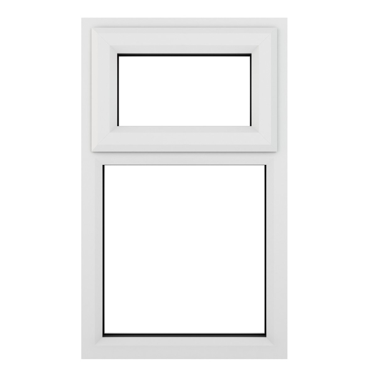 Crystal Triple Glazed Window Top/Fix 1040 x 1190mm Clear - White Price Comparisons | Compare The Build