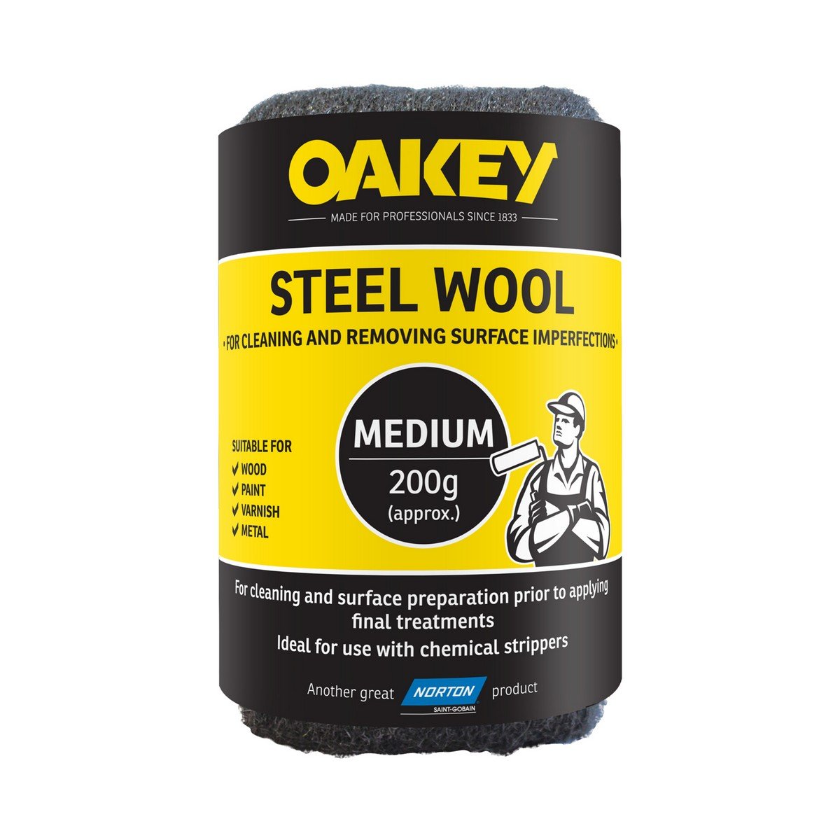 Oakey Medium Steel Wool 200g - Grey Price Comparisons | Compare The Build