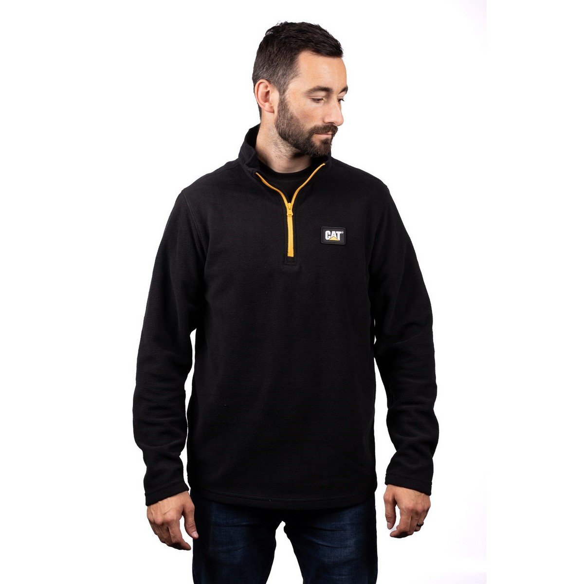 Caterpillar Cat Microfleece Quarter Zip - Black/Yellow - Size XXL Price Comparisons | Compare The Build