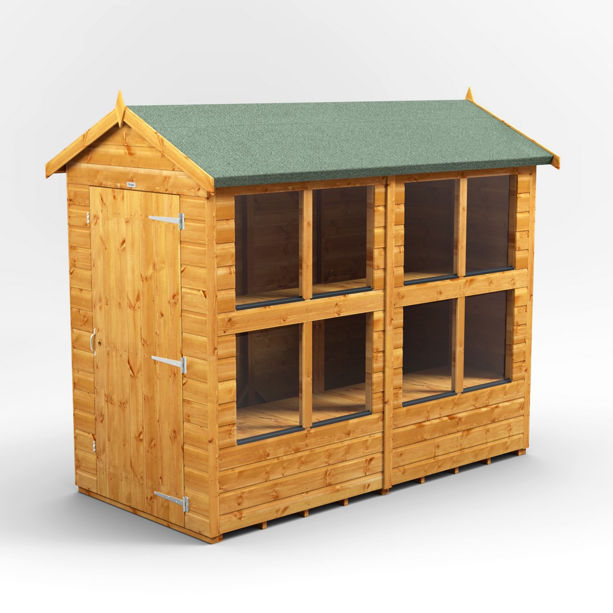 Powersheds Apex Roof Single Door Potting Shed 8ft x 4ft - Golden Brown Price Comparisons | Compare The Build