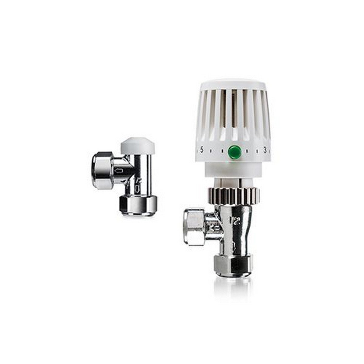 Honeywell Valencia Straight TRV & Lockshield - 15mm - White/Chrome Price Comparisons | Compare The Build