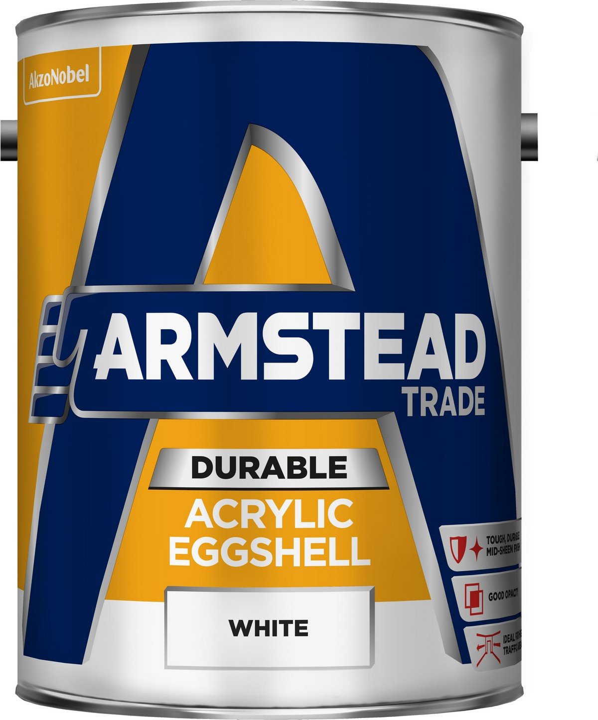 Armstead Trade Durable Acryllic Eggshell 5ltr White Price Comparisons | Compare The Build