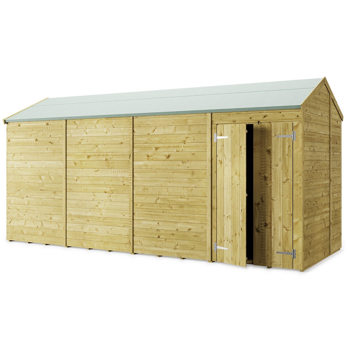 Store More Apex T&amp;G Garden Shed - Windowless - 16x6ft - Pressure Treated Price Comparisons | Compare The Build