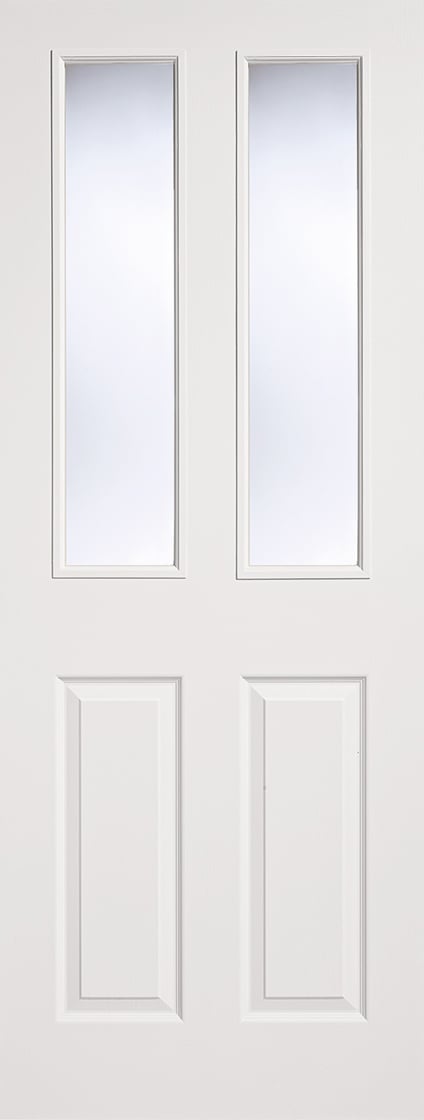 LPD Textured 2P 2L Glazed Internal Door 1981 x 762mm Primed White Composite Price Comparisons | Compare The Build