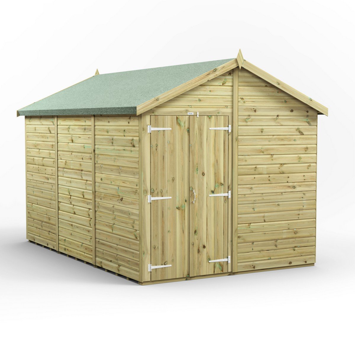 Powersheds Apex Roof Premium Windowless Double Door Garden Shed 12ft x 8ft Price Comparisons | Compare The Build