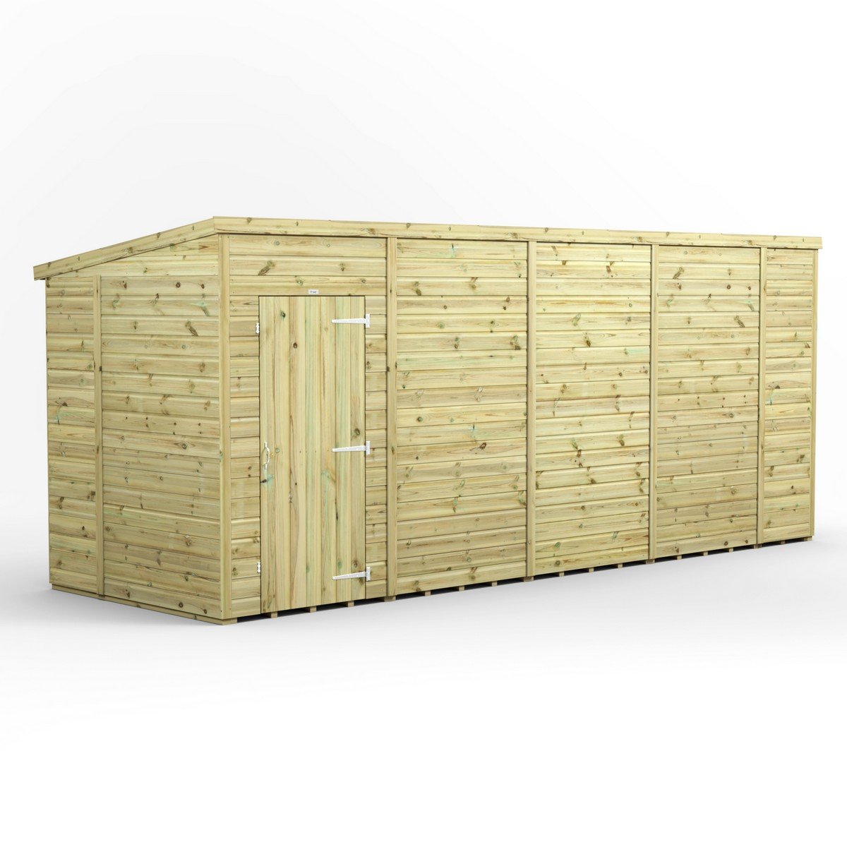Powersheds Pent Roof Premium Single Door Windowless Garden Shed 18ft x 6ft Price Comparisons | Compare The Build