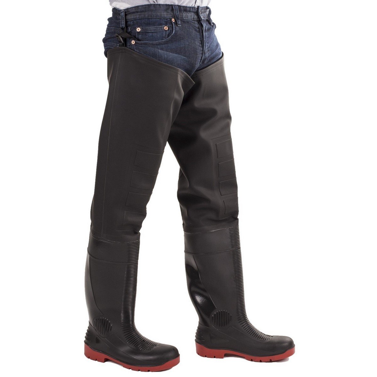 Amblers Rhone Thigh Safety Waders - Black/Red - Size 12 Price Comparisons | Compare The Build