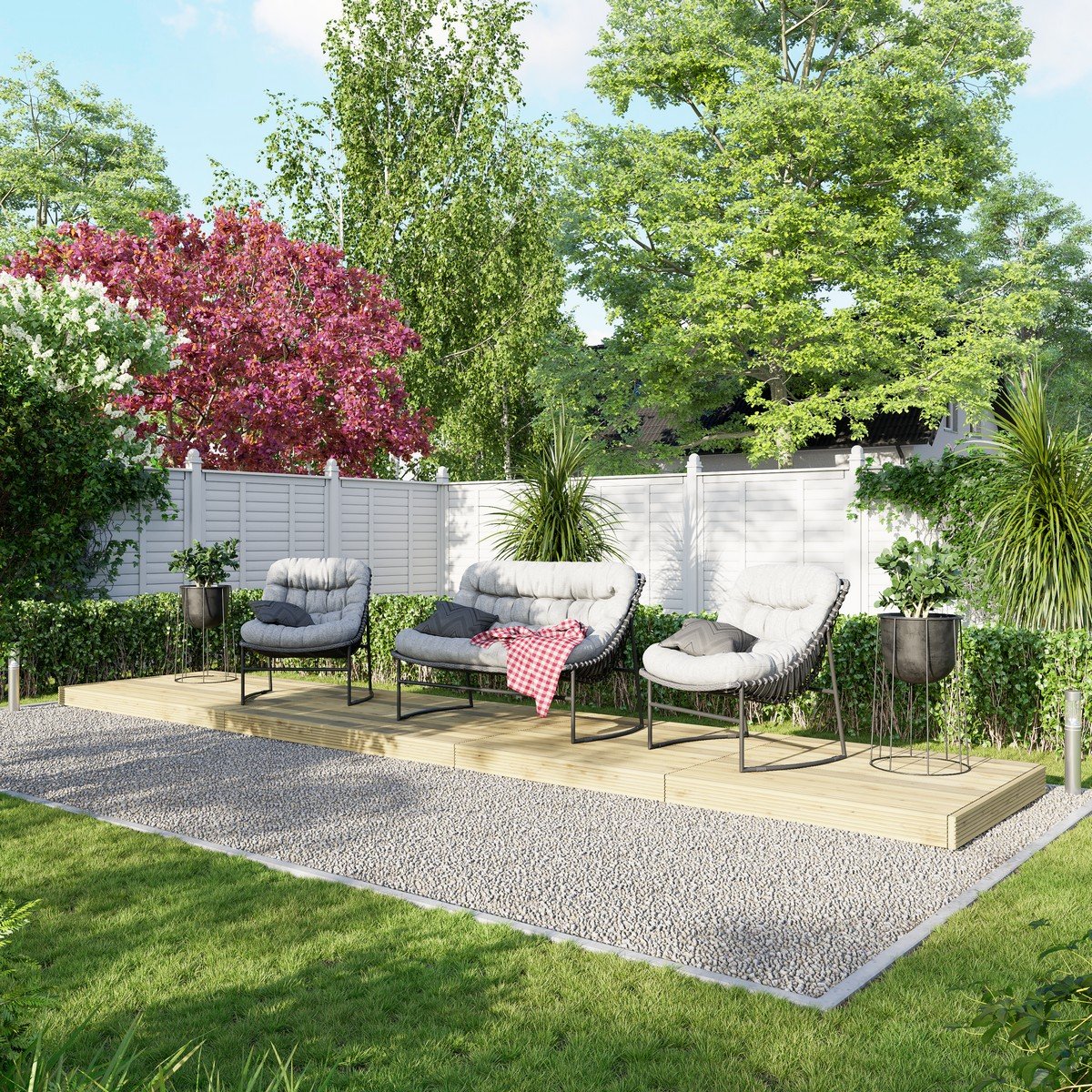 Powersheds Treated Timber Decking Kit (No Handrails) 4ft x 20ft - Light Brown Price Comparisons | Compare The Build