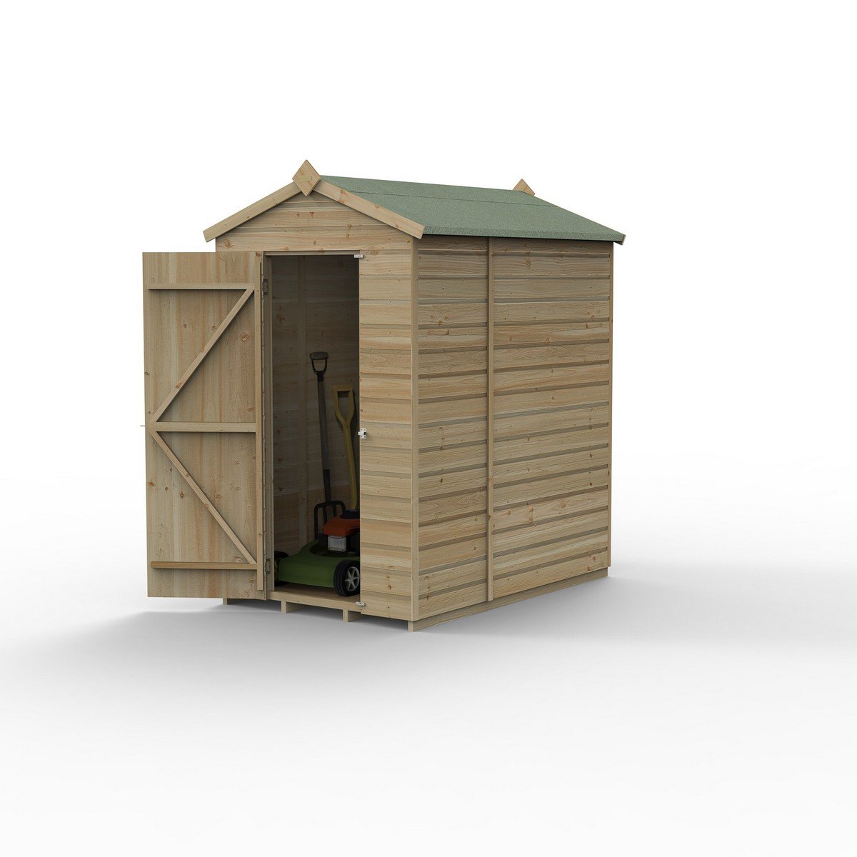 Forest Beckwood Apex Shed - Single Door, Windowless - 4ft x 6ft Price Comparisons | Compare The Build