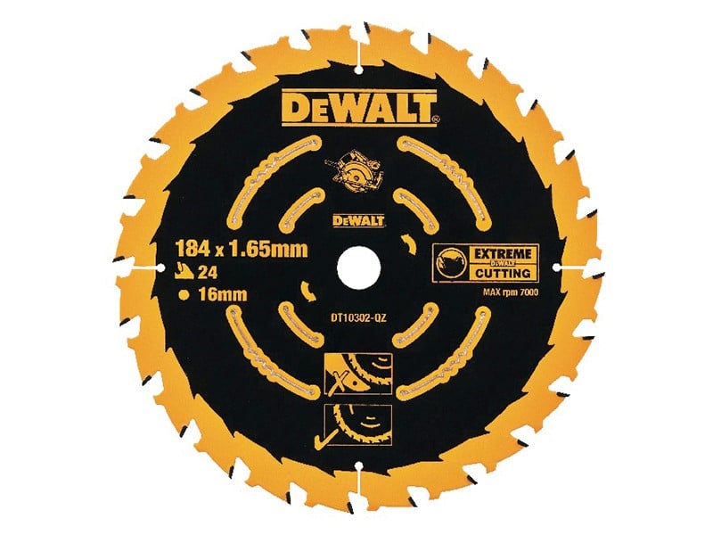 DeWalt DT10302-QZ Elite Series Circular Saw Blade 24T 184mm x 16mm Price Comparisons | Compare The Build