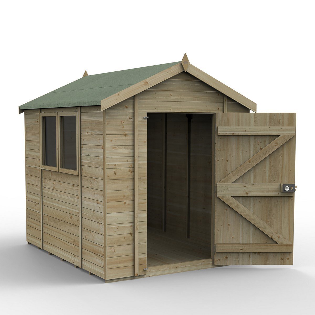 Forest Timberdale Apex Shed - Single Door - 8ft x 6ft (Installed) Price Comparisons | Compare The Build
