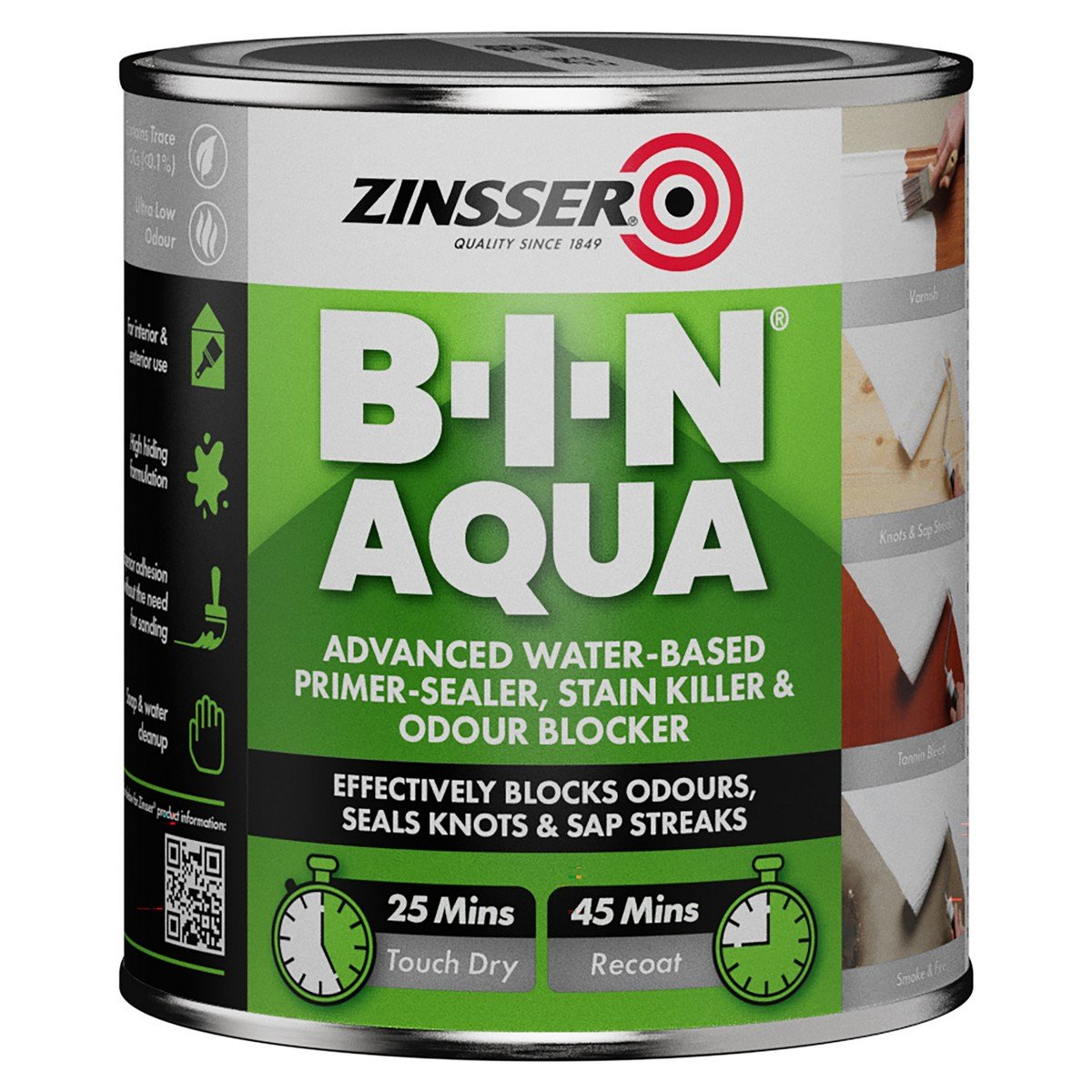 Zinsser B-I-N AQUA 5ltr - White Price Comparisons | Compare The Build