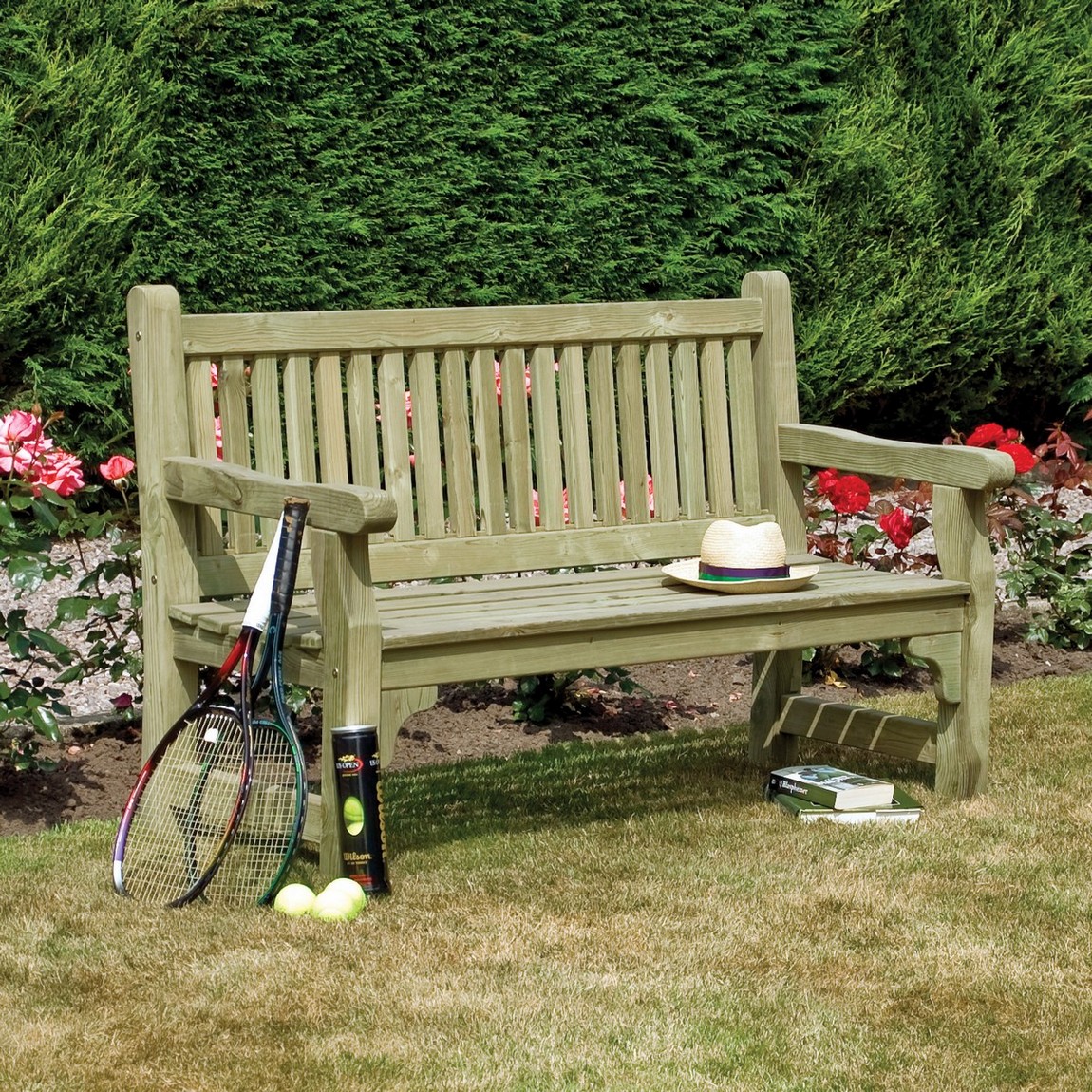 Rowlinson Softwood Bench 950 x 1500 x 670mm - Natural Timber Price Comparisons | Compare The Build