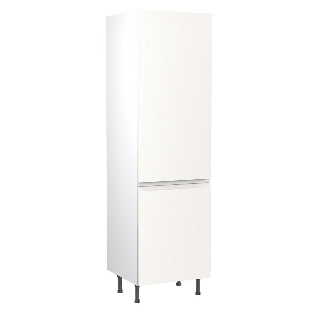 KitchenKit Flatpack J-Pull Tall Larder Cabinet 600mm - Super Gloss White Price Comparisons | Compare The Build