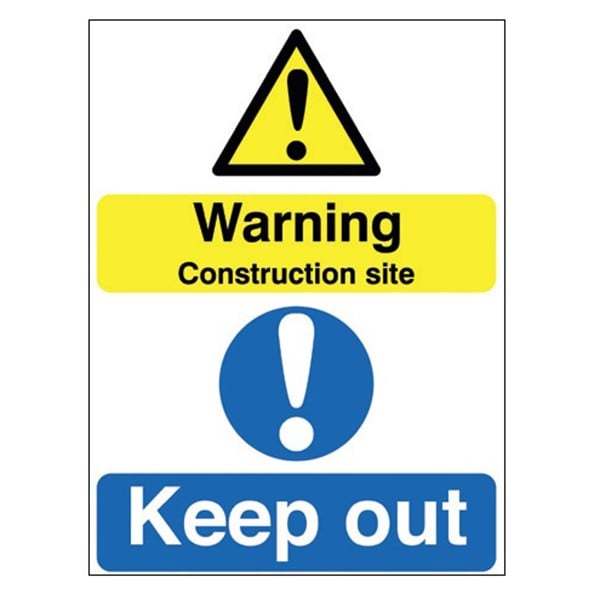 Rigid Site Safety Sign - Warning Construction Site Keep Out 400x300mm Price Comparisons | Compare The Build