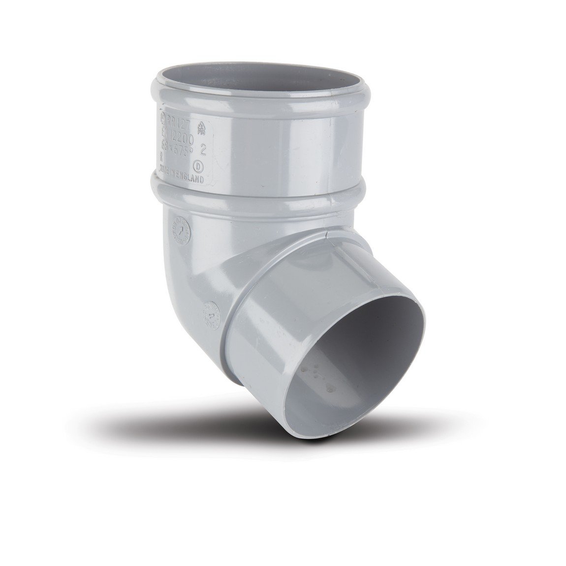 Polypipe 68mm Round Downpipe Offset Bend 112.5deg - Grey  RR127G Price Comparisons | Compare The Build