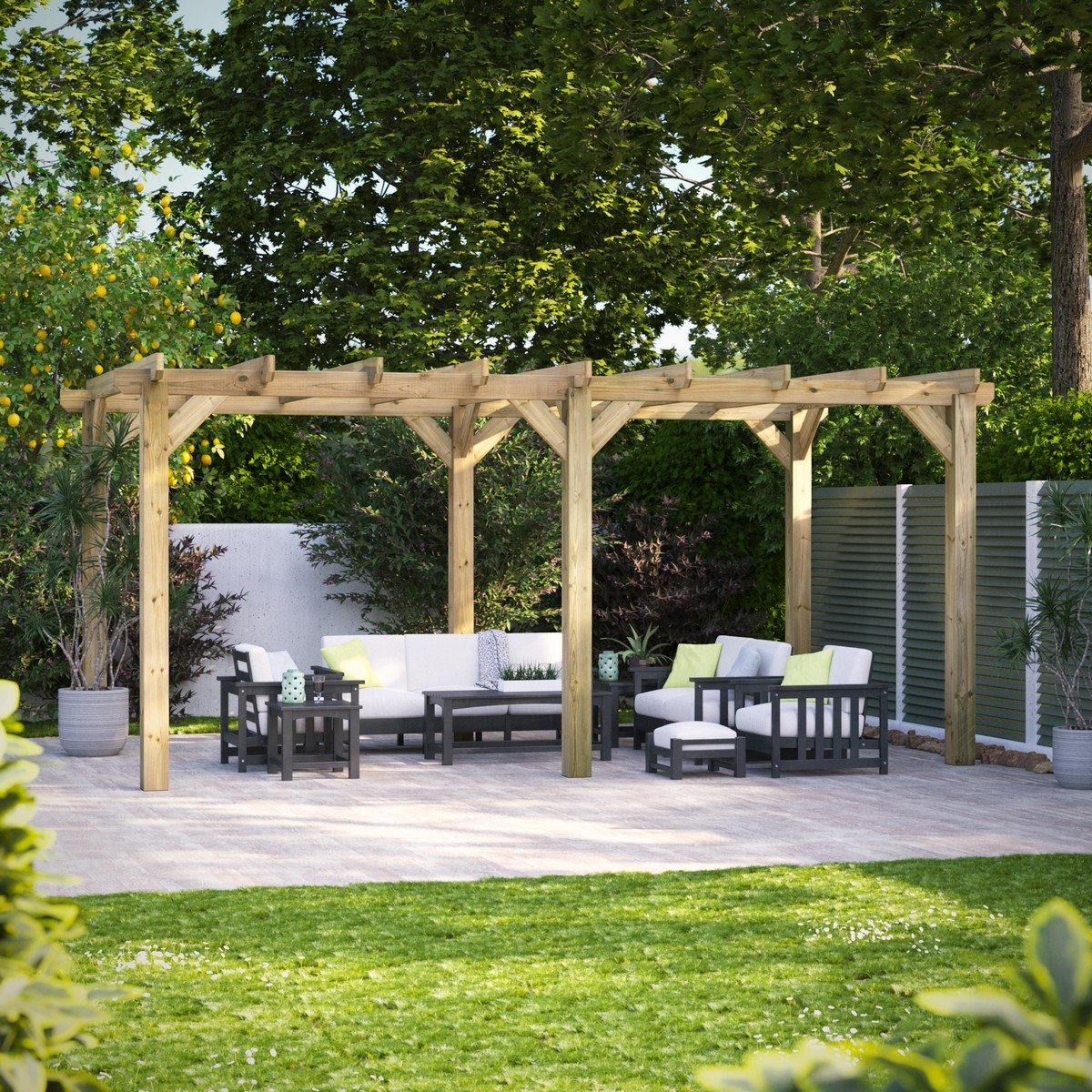Powersheds Pergola 18ft x 10ft Price Comparisons | Compare The Build