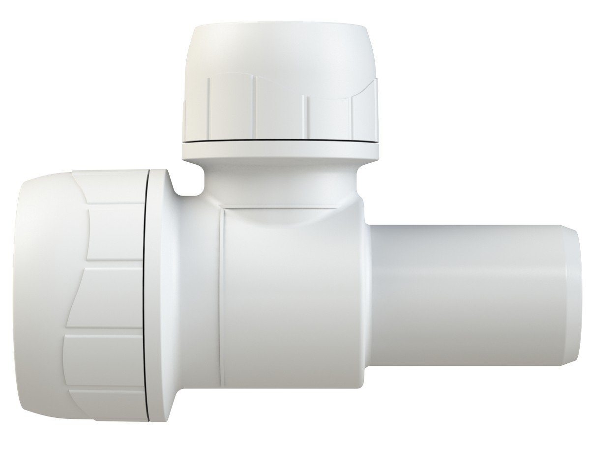 PolyPlumb Branch Reduced Spigot Tee 22 x 22 x 15mm Enhanced White PB1222EW Price Comparisons | Compare The Build