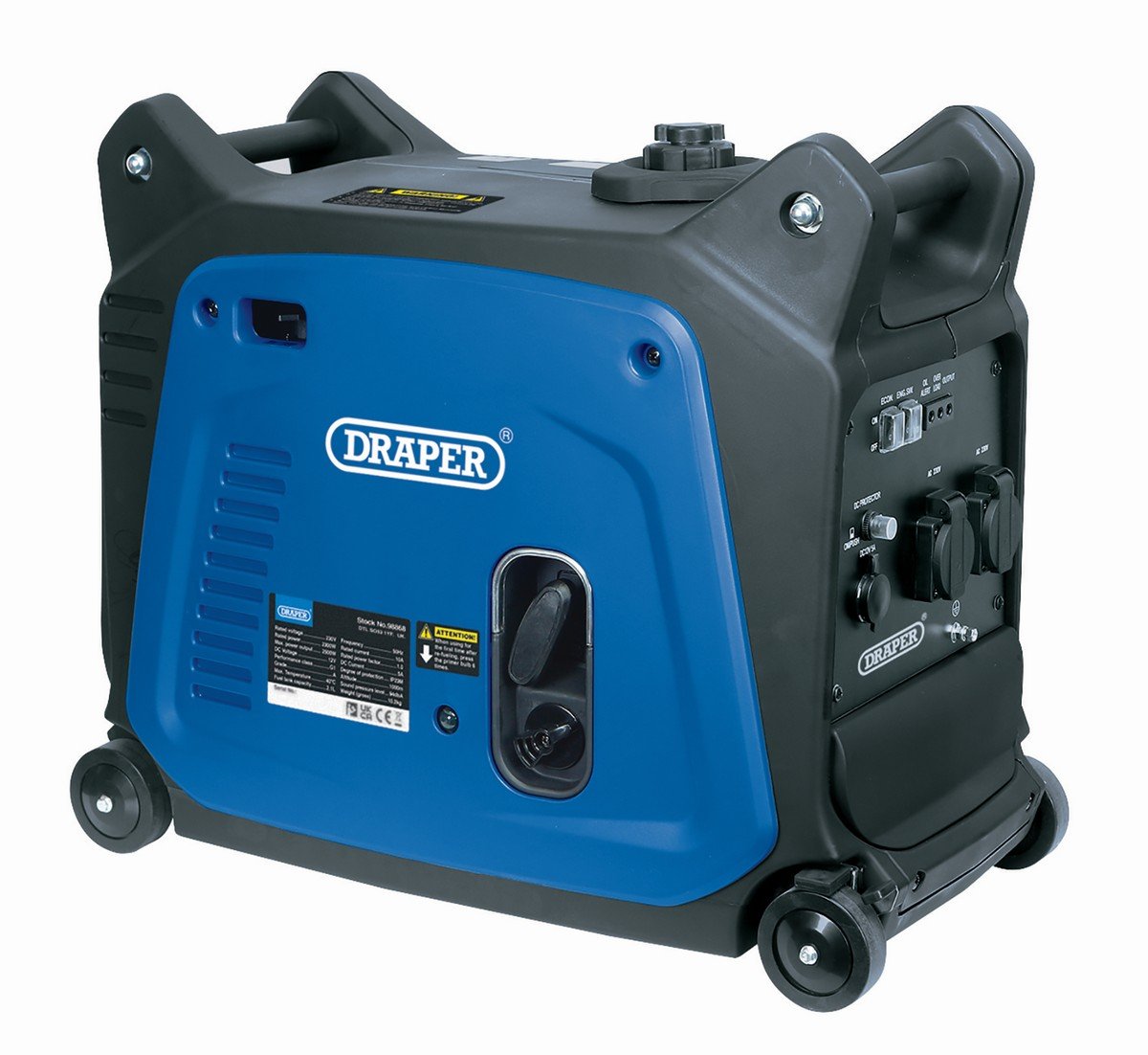 Draper Petrol Inverter Generator with Wheels - 2800W (3100W Max) Price Comparisons | Compare The Build