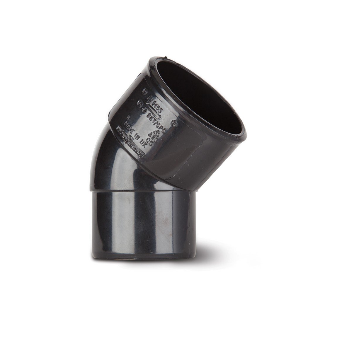 Polypipe Waste Solvent Weld ABS Spigot Bend 40mm x 45deg  Black   WS49B Price Comparisons | Compare The Build