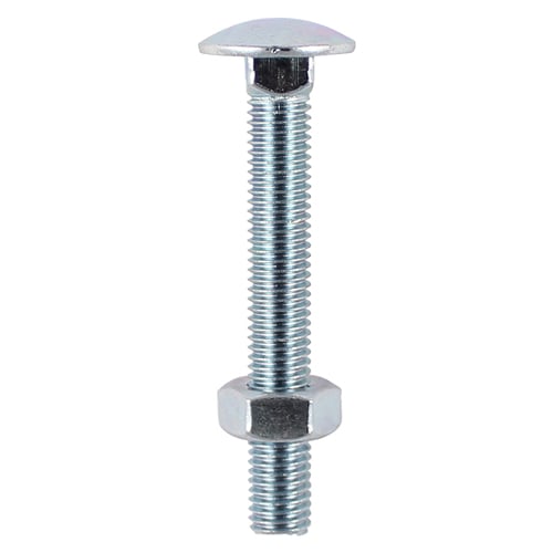 TIMco Carriage Bolt &amp; Hex Nut M10 x 300mm BZP - Box of 10 Price Comparisons | Compare The Build