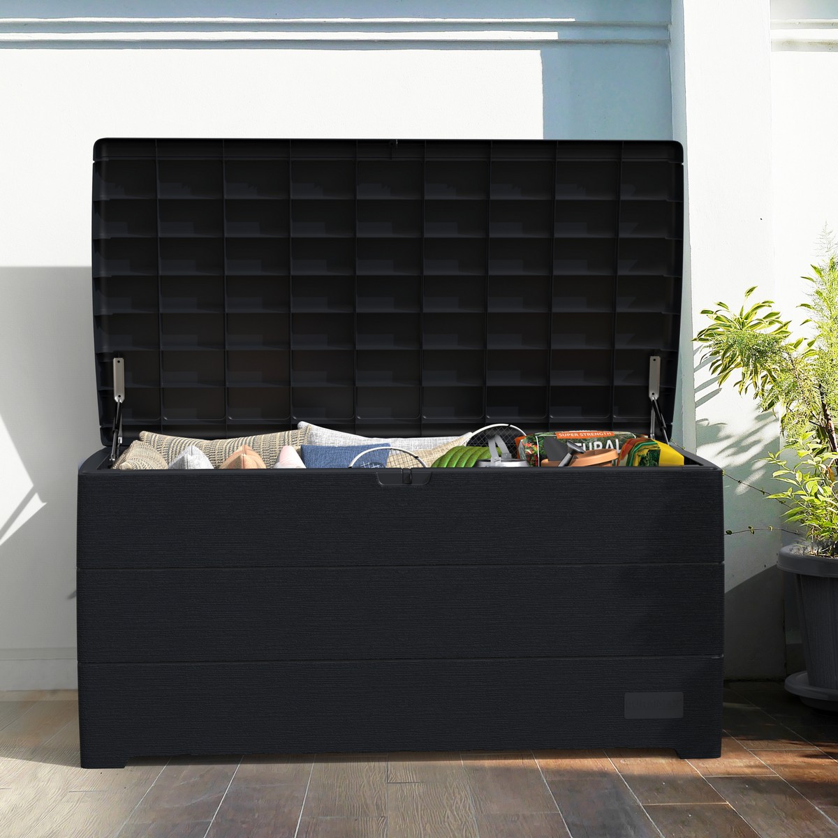 Saffron Cedargrain Durabox Plastic Storage Box - 416ltrs - Anthracite Grey Price Comparisons | Compare The Build