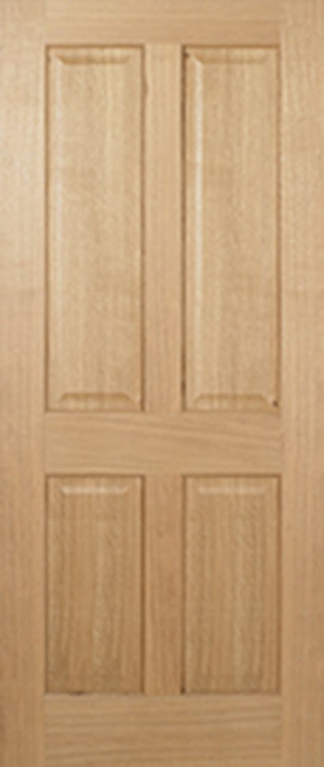 Regency Solid Core Internal Fire Door - Unfinished - 4P Non Raised 1981 x 762mm Oak FCOREG4P30 Price Comparisons | Compare The Build