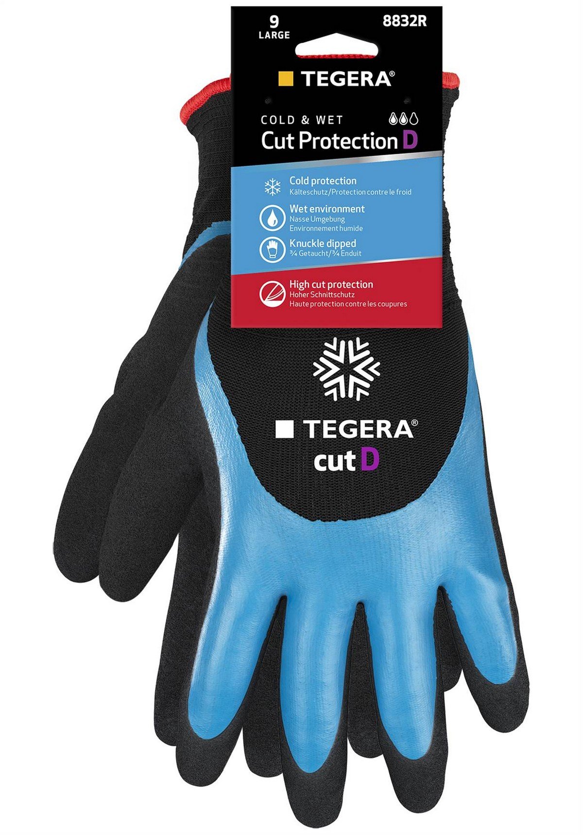 Tegera 8832R Synthetic Cut Resistant Glove - Black/Blue - Size 8 (Pair) Price Comparisons | Compare The Build