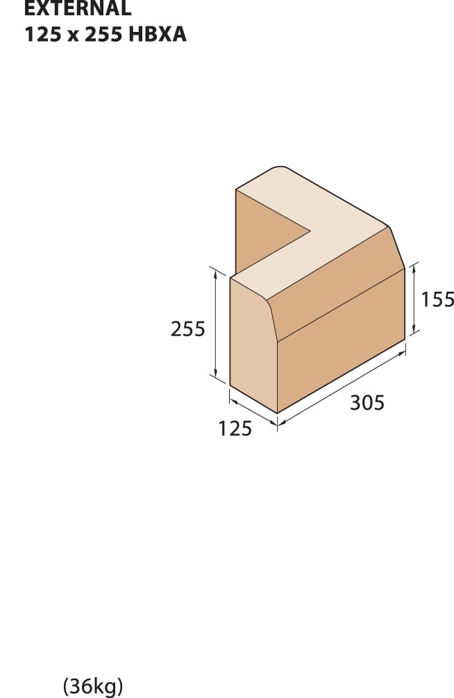 Kerb External Angle Half Battered HB HBXA 125 x 255mm Price Comparisons | Compare The Build