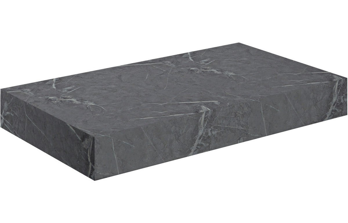 Float Wall Hung Basin Shelf 800mm - Grey Marble Price Comparisons | Compare The Build