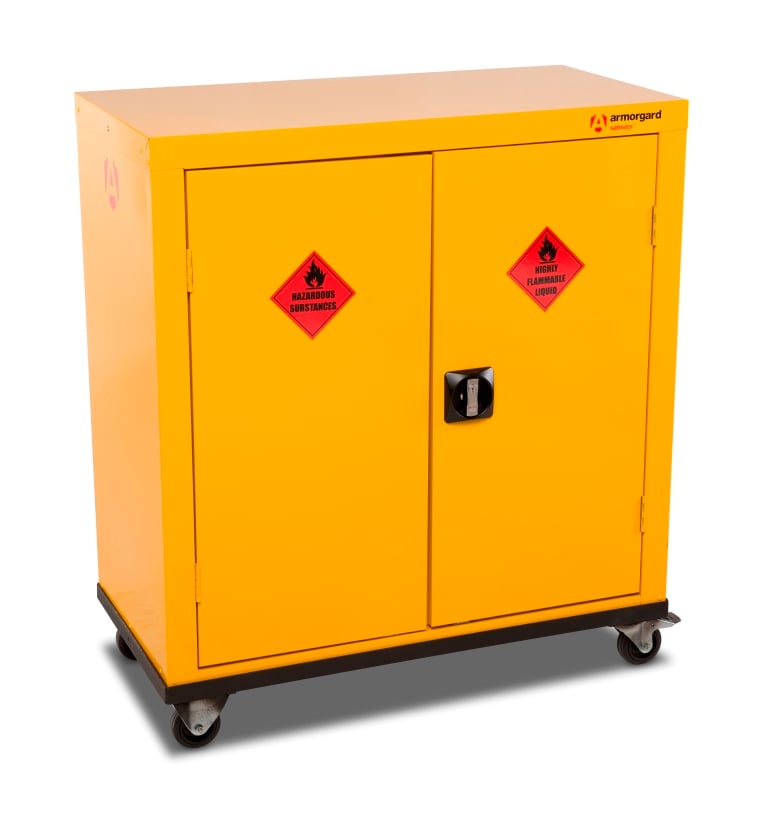 Armorgard SafeStor Hazardous Mobile Cupboard 900 x 465 x 1010mm Yellow Price Comparisons | Compare The Build