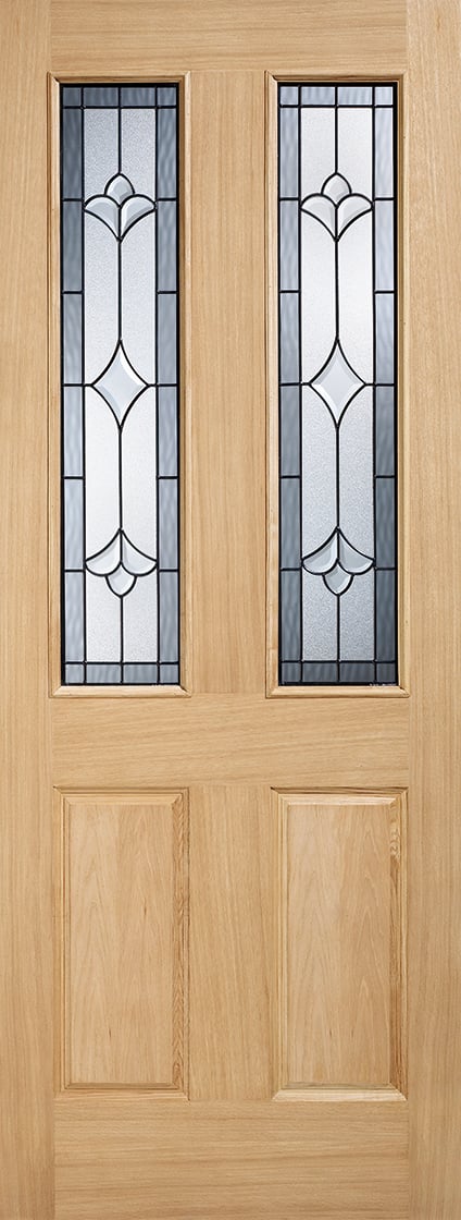 Salisbury Oak External Door - Part L 2P/2L RM1S Part Obscure DG 2032 x 813mm    OWDSAL32 Price Comparisons | Compare The Build