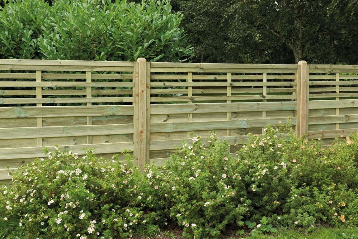 Forest Decorative Kyoto Fence Panel 1.8mtr x 1.2mtr - Treated Timber (Pack of 5) Price Comparisons | Compare The Build