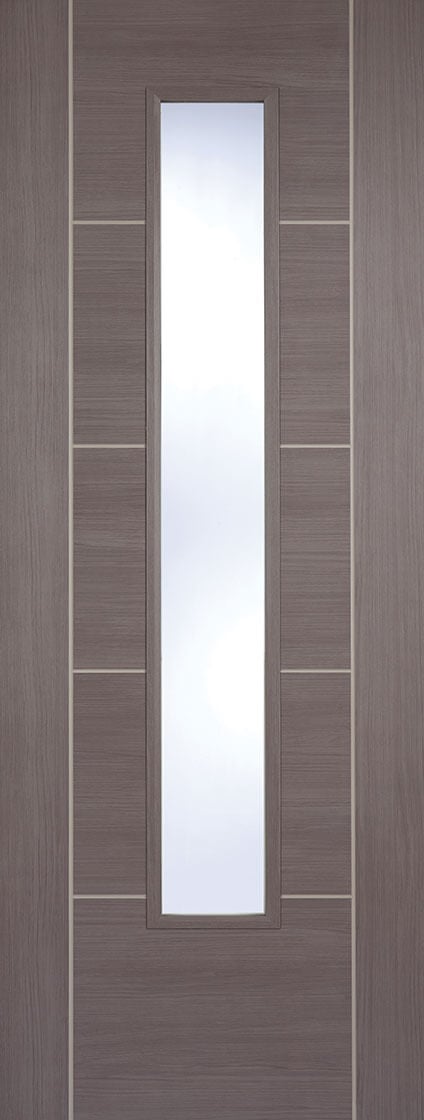LPD Vancouver 1L Glazed Internal Door 1981 x 762mm Pre-Finished Medium Grey Laminate Price Comparisons | Compare The Build