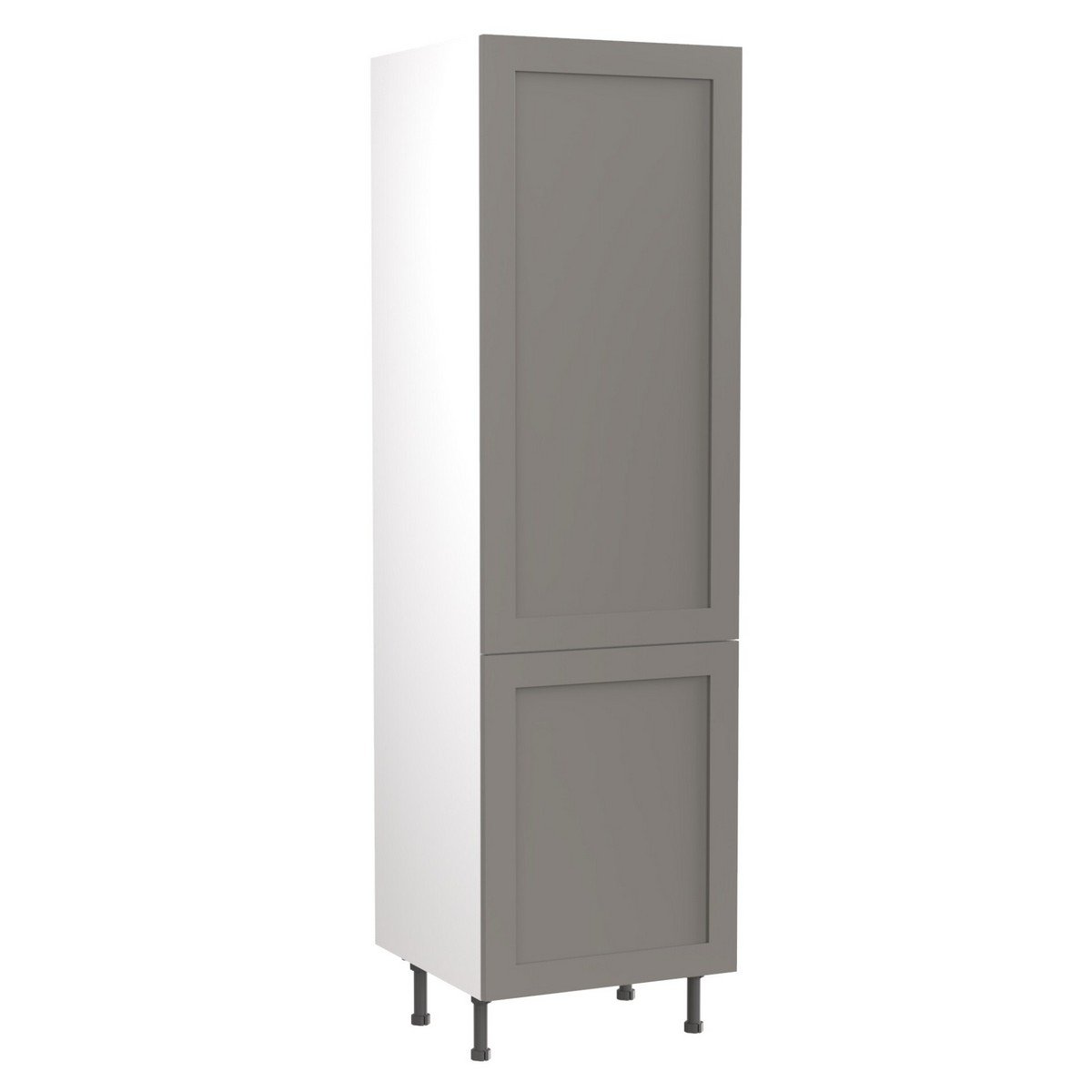 KitchenKit Flatpack Shaker Tall Larder Cabinet 500mm - Ultra Matt Dust Grey Price Comparisons | Compare The Build