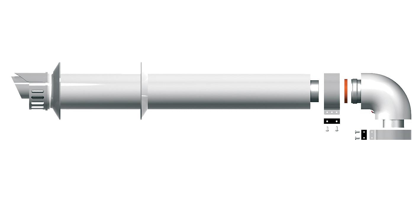 Ariston Horizontal Flue Kit 100mm - White Price Comparisons | Compare The Build