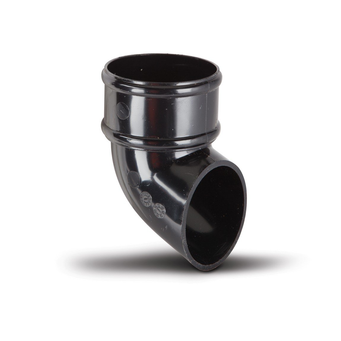 Polypipe 68mm Round Downpipe Shoe - Black  RR128B Price Comparisons | Compare The Build