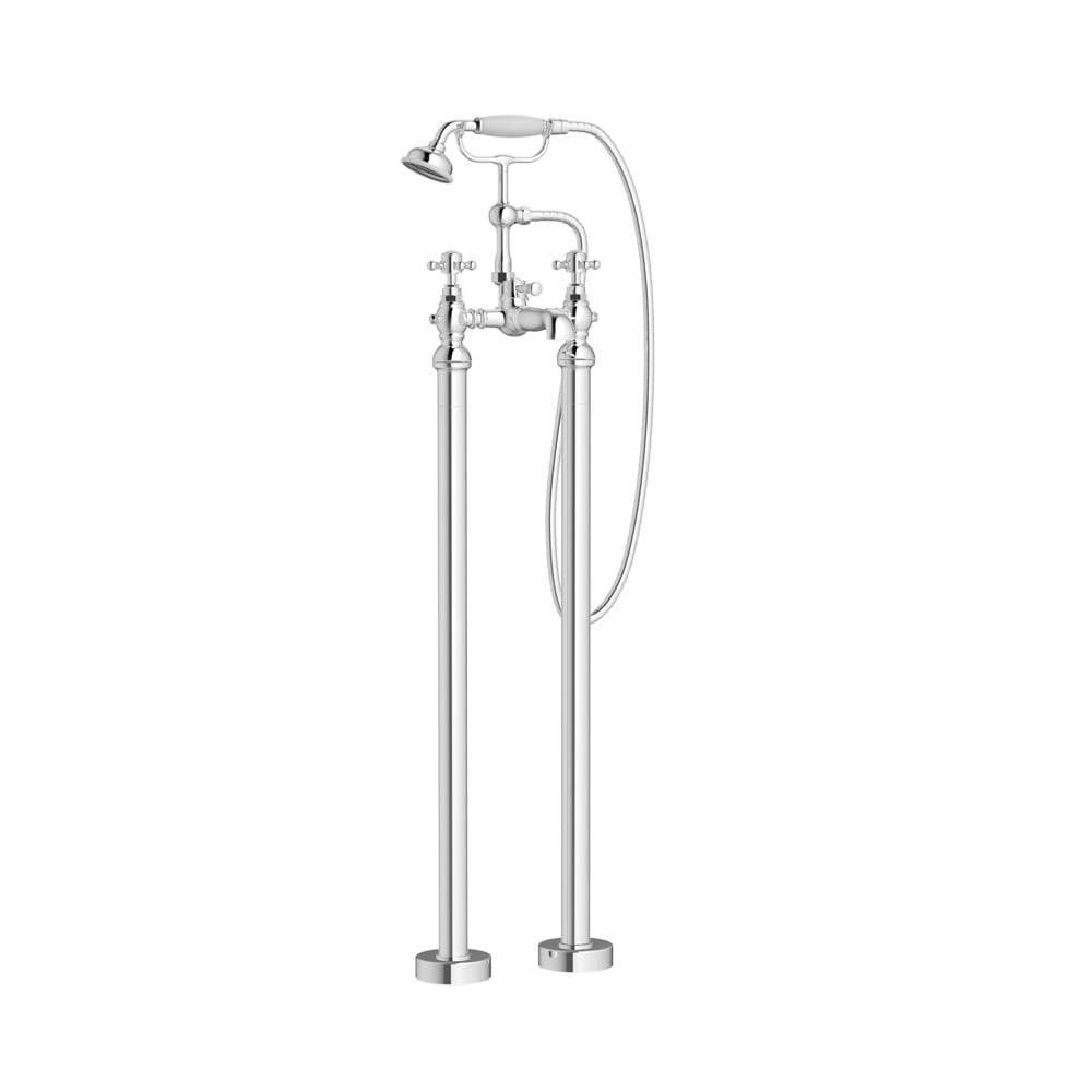 Gloucester Floor Standing Bath/Shower Mixer with Shower Kit - Chrome Price Comparisons | Compare The Build