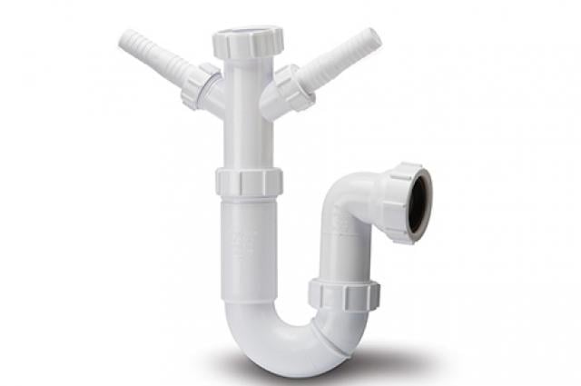 Polypipe Trap Appliance Trap Swivel &quot;P&quot; 40mm with Double Adjustable Inlet 75mm  White   PPT4200 Price Comparisons | Compare The Build