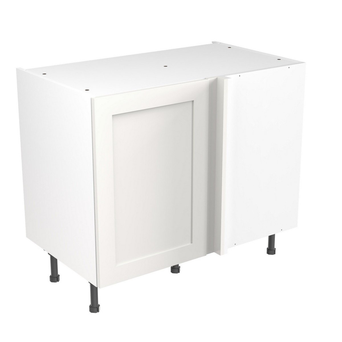 KitchenKit Flatpack Shaker Blind Corner Base Cabinet 1000mm - Ultra Matt White Price Comparisons | Compare The Build