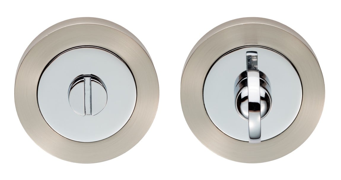 Carlisle Brass Thumbturn &amp; Release - Satin Nickel/Polished Chrome Price Comparisons | Compare The Build