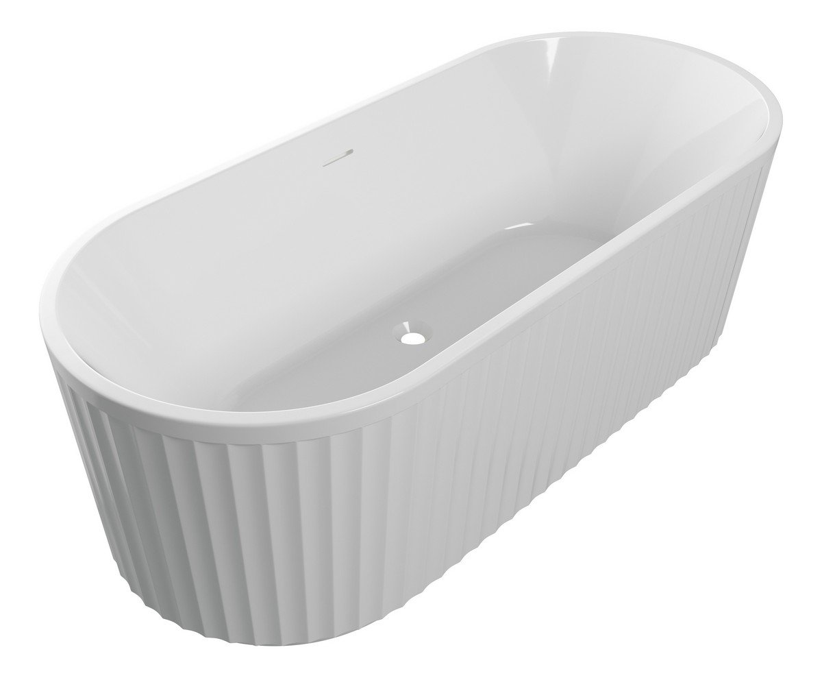 Strada Fluted Free Standing 0TH Bath 1700 x 750 x 570mm Price Comparisons | Compare The Build